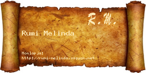 Rumi Melinda névjegykártya